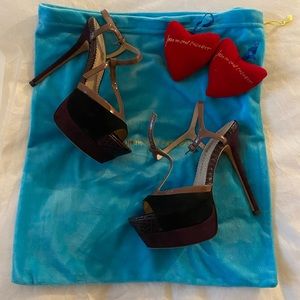 Jean-Michel Cazabat Suede Platform stilleto